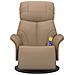 Poltrona Reclinabile Massaggi Poggiapiedi Cappuccino Similpelle - Foto miniatura 4