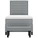 Letto Box Spring con Materasso e Panchina Grigio Chiaro 100x200 cm Tessuto - Foto miniatura 9