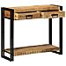 Tavolo Consolle 90x33x75 cm Legno Massello di Mango Grezzo - Foto miniatura 1