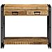 Tavolo Consolle 90x33x75 cm Legno Massello di Mango Grezzo - Foto miniatura 5