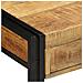 Tavolo Consolle 90x33x75 cm Legno Massello di Mango Grezzo - Foto miniatura 7