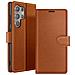 Custodia A Portafoglio Per Galaxy S24 Ultra Con Supporto E Linguetta Magnetica, Marrone - Foto miniatura 1