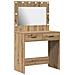 Tavolo da Toeletta con Luci LED Rovere Artigianale 78.5x41x135 cm - Foto miniatura 1