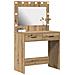 Tavolo da Toeletta con Luci LED Rovere Artigianale 78.5x41x135 cm - Foto miniatura 3