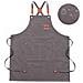 Grembiule In Tela Di Cotone Impermeabile E Oleorepellente Con Tasche - Ideale Per Cucina, Giardino E Lavoro Grey - Foto miniatura 3