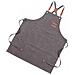Grembiule In Tela Di Cotone Impermeabile E Oleorepellente Con Tasche - Ideale Per Cucina, Giardino E Lavoro Grey - Foto miniatura 4