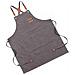 Grembiule In Tela Di Cotone Impermeabile E Oleorepellente Con Tasche - Ideale Per Cucina, Giardino E Lavoro Grey - Foto miniatura 5