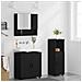 Set di mobili per il bagno con porta 3 pcs Nero 61 x 35 x 64 cm - Foto miniatura 4