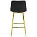 Sgabello Valora TEOTO in velluto nero con gambe dorate x3 - Foto miniatura 5