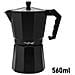 Caffettiera Italiana 560ml 12 Tazze In Alluminio Con Manico Ergonomico, Nero - Foto miniatura 5