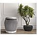 Pouf Contenitore Paris Grigio E Silver In Tessuto - Ø 43 X H 43 Cm - Foto miniatura 5