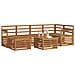 Set divani Naturale Legno di Acacia Massello - Foto miniatura 3