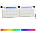 Testiera sospesa Con luce LED Bianco Similpelle - Foto miniatura 1