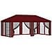 Copertura Gazebo con Pareti Laterali 6 x 3 m Borgogna - Foto miniatura 1