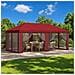 Copertura Gazebo con Pareti Laterali 6 x 3 m Borgogna - Foto miniatura 2
