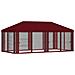 Copertura Gazebo con Pareti Laterali 6 x 3 m Borgogna - Foto miniatura 3