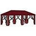 Copertura Gazebo con Pareti Laterali 6 x 3 m Borgogna - Foto miniatura 4