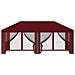 Copertura Gazebo con Pareti Laterali 6 x 3 m Borgogna - Foto miniatura 5