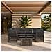 Set Divano da Giardino 7 pz Grigio polyrattan - Foto miniatura 2