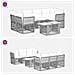 Set Divano da Giardino 7 pz Grigio polyrattan - Foto miniatura 7
