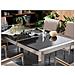 Set Di Tavolo E 6 Sedie Da Giardino In Acciaio, Basalto E Fibra Tessile Beige - Nero Lucido - 180cm - Grosseto - Foto miniatura 26