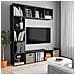 Set Mobili Libreria /Porta TV 3 pz Nero 180x30x180 cm - Foto miniatura 1