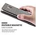 Custodia Compatibile Con Samsung Galaxy S6 Edge Plus In Grigio Nero - Coperchio Protettiva Con Chiusura Magnetica, Funzione Stand E Tasca Per Le Carte - Foto miniatura 8