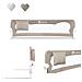 Eva Sponda Letto Universale Barriera Protettiva Per Letto Installazione Facile E Veloce 180 Gradi Di Reclinazione Sponda Pieghevole Con Blocco Standsafe Sicura Con Tasca (beige)  - Foto miniatura 1