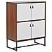 Credenza A 4 Ante In Legno Scuro E Bianco Nueva - Foto miniatura 1