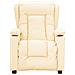 Poltrona Reclinabile Crema In Similpelle - Foto miniatura 3