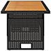 Tavolo Giardino Nero 100x50x43/63cm Massello Acacia Polyrattan - Foto miniatura 3