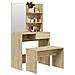 Set Tavolo Da Toeletta Rovere Sonoma 74,5x40x141 Cm - Foto miniatura 3
