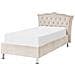 Letto Singolo Contenitore Velluto Beige 90 X 200 Cm Metz - Foto miniatura 5