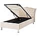 Letto Singolo Contenitore Velluto Beige 90 X 200 Cm Metz - Foto miniatura 10