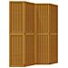 Divisorio Ambienti 4 Pannelli Marrone Legno Massello Paulownia - Foto miniatura 2
