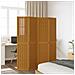 Divisorio Ambienti 4 Pannelli Marrone Legno Massello Paulownia - Foto miniatura 3