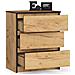 Cassettiera K60, 3 cassetti, 60x40x77 cm, Colore Quercia Craft - Foto miniatura 2
