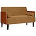 Divano Divanetto con Cuscini Bolster Marrone 110 cm Velluto - Foto miniatura 1