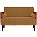 Divano Divanetto con Cuscini Bolster Marrone 110 cm Velluto - Foto miniatura 7