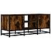 Mobile Tv Rovere Fumo 100x35x41 Cm Legno Multistrato E Metallo - Foto miniatura 2