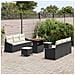 Set di Sofà da Giardino 9 Pezzi con Cuscini Neri in Polyrattan,  Sofà da Giardino per 2 Persone con Spazio di Stoccaggio & Cuscini Neri in Polyrattan,  Set da Pranzo Giardino 3 Pezzi con Cuscini Neri in Polyrattan - Foto miniatura 3
