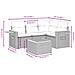 Set Divani da Giardino 5 pz con Cuscini Grigio in Polyrattan - Foto miniatura 9