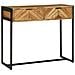 Tavolo Consolle 90x35x75 cm Legno Massello Acacia - Foto miniatura 3