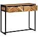 Tavolo Consolle 90x35x75 cm Legno Massello Acacia - Foto miniatura 4