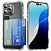 Custodia Trasparente In Acrilico Antiurto Con Slot Laterale Per Carte Compatibile Con Iphone 16 Pro Max - Foto miniatura 1