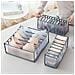 Set Di 3 Organizer Pieghevoli Per Cassetti - Scatole Per Biancheria Intima, Calze E Pantaloni - Foto miniatura 3