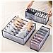 Set Di 3 Organizer Pieghevoli Per Cassetti - Scatole Per Biancheria Intima, Calze E Pantaloni - Foto miniatura 1