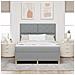 Letto a molle con materasso Grigio chiaro 160 x 200 cm Tessuto - Foto miniatura 5