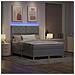 Letto a molle con materasso Grigio chiaro 160 x 200 cm Tessuto - Foto miniatura 6