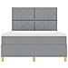 Letto a molle con materasso Grigio chiaro 160 x 200 cm Tessuto - Foto miniatura 9